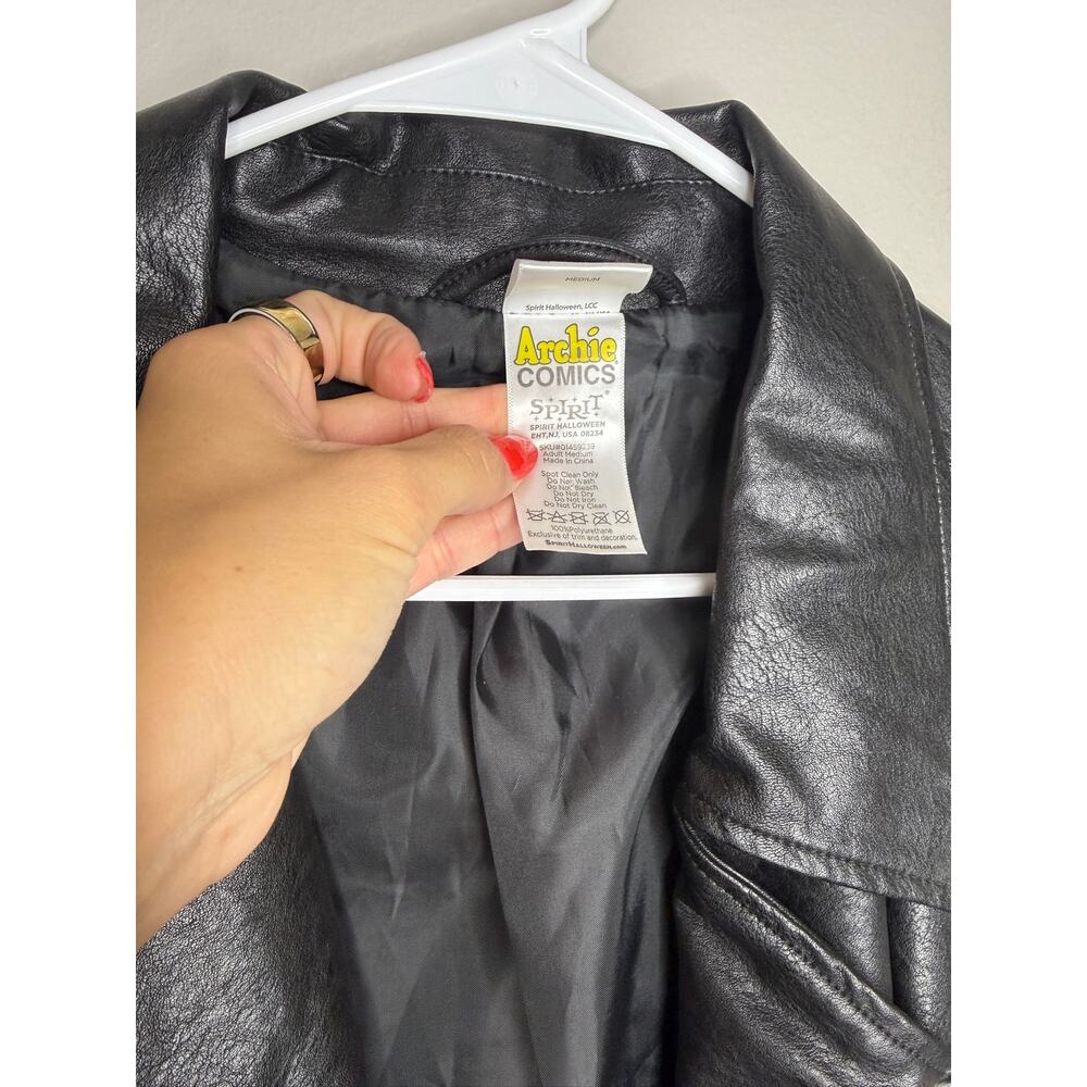 Archie Comics Riverdale South Side Serpents Faux Leather Moto Jacket Halloween - Picture 7 of 8